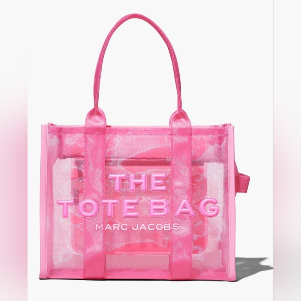 Authentic Marc Jacobs MESH TOTE BAG - Large Candy Pink